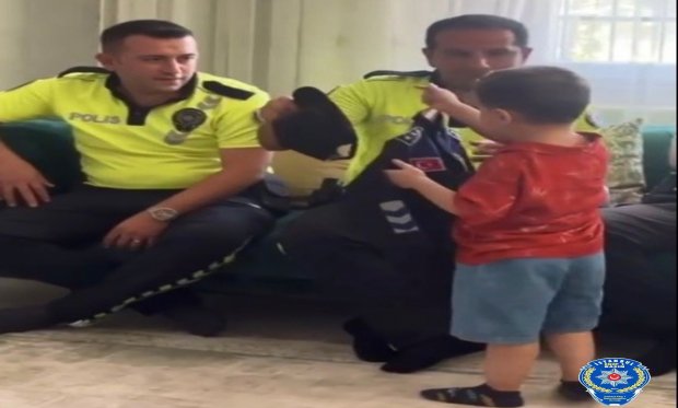 Muğla'da DMD hastası Göktuğ'un Polislik hayali gerçek oldu….