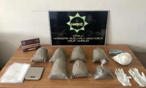 Tekirdağ'da polis, ormanlık alanda  2 kilo  bonzai ele geçirdi...