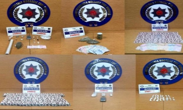 İzmir'de uyuşturucu operasyonları: 16 kişi tutuklandı