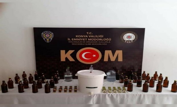 Konya’da denetimlerde bin 65 litre kaçak akaryakıt yakalandı