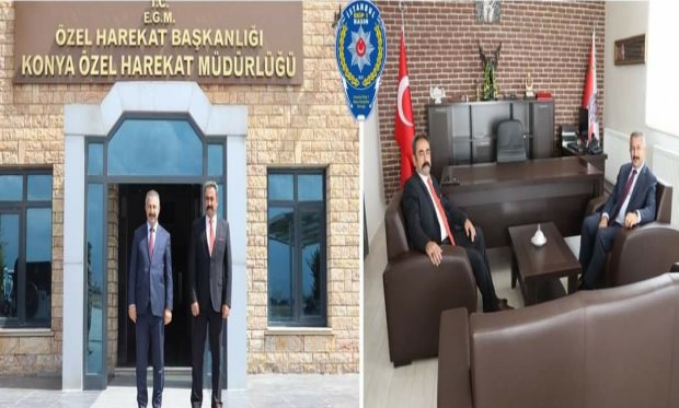 Konya İl Emniyet Müdürü Dinç, Özel Harekat Bölge Müdürü Özdemir'i Ziyaret Etti...