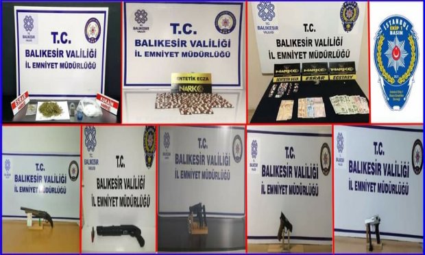 Balıkesir'de polis ve jandarmadan asayiş ve uyuşturucu operasyonu...