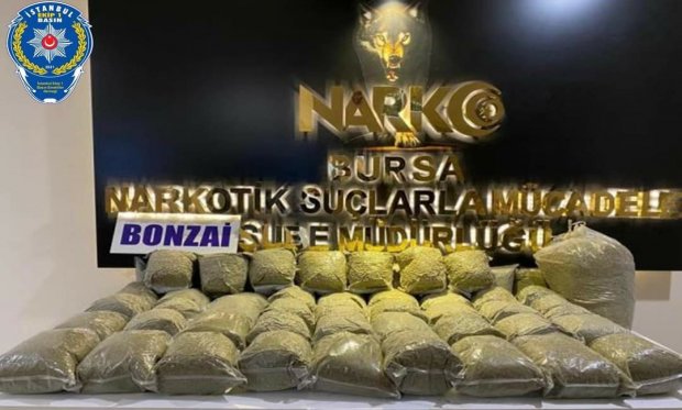 Bursa'da 58 kilogram uyuşturucu ele geçirildi...