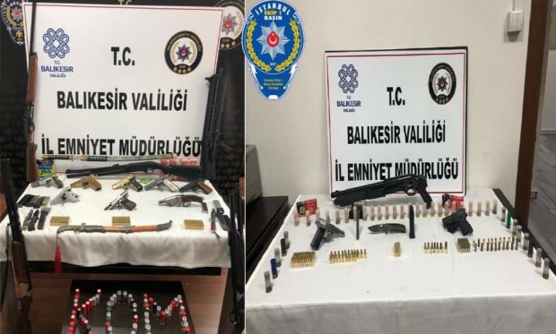 Balıkesir'de silah ticareti yapan şahıslara operasyon: 35 gözaltı...