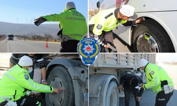 Konya’da kış lastiği denetimi yapıldı...