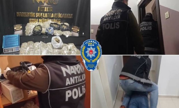 Antalya’da Narkotik Polisinden Uyuşturucu Operasyonu...