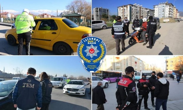 Yılbaşı öncesi ülke genelinde eş zamanlı 'Türkiye Güven Huzur' uygulaması...