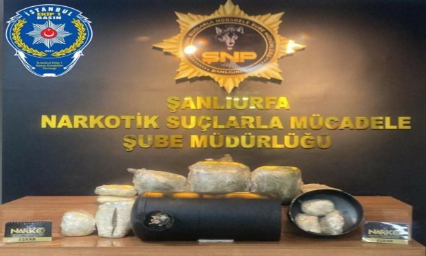 Şanlıurfa'da 16,5 kilogram esrar ele geçirildi...