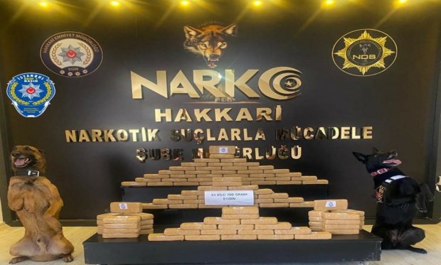 Hakkari'de 53 kilo 200 gram eroin ele geçirildi...