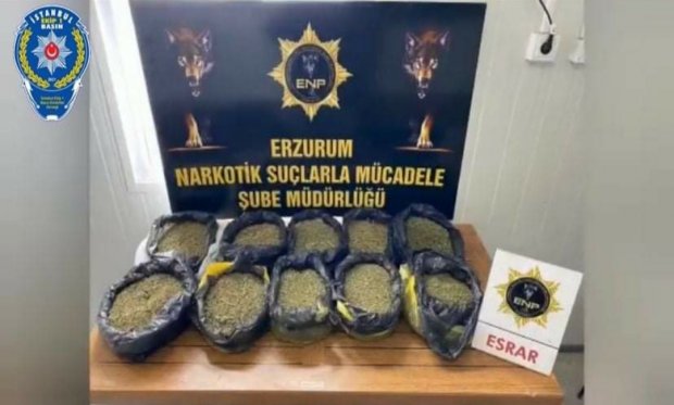 Erzurum’da10 kilo 50 gram uyuşturucu maddesi yakalandı...