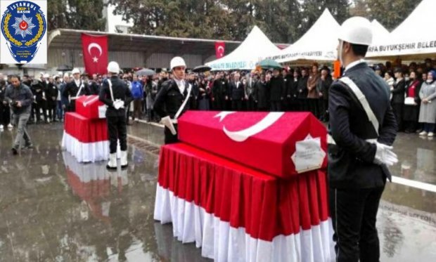 Şanlıurfa'da Silahlı Çatışma Sonucu Şehit Olan Polislerimiz Son Yolculuğuna Uğurlandı...