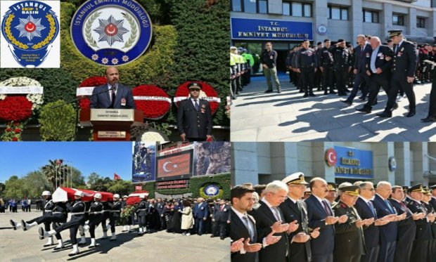 İstanbul'da meydana gelen kaza sonucu şehit düşen polisimiz son yolculuğuna uğurlandı...