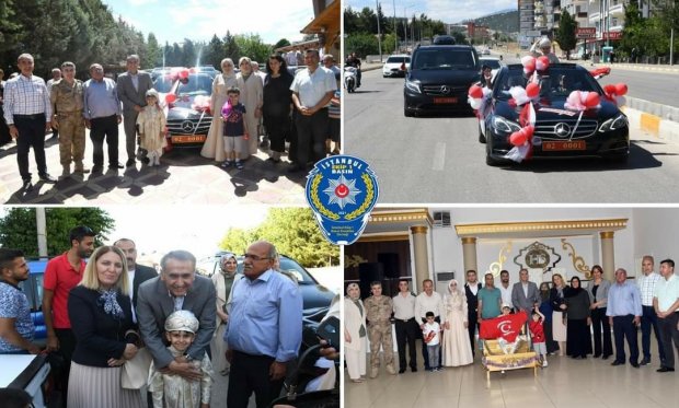 Valinin makam aracı şehit çocuğuna sünnet arabası oldu...