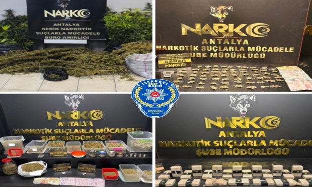 Antalya polisinden uyuşturucu operasyonları…