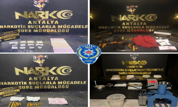 Antalya'da uyuşturucu operasyonlarında 7 tutuklama…