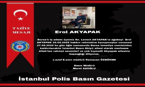 Akyapak ailesine başsağlığı…