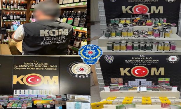 İzmir'de kaçak tütün ve elektronik sigara operasyonu…