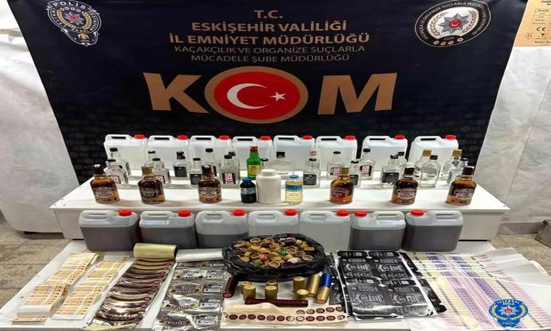 Eskişehir’de kaçak alkol operasyonu…