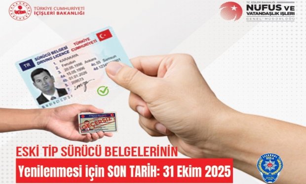 Eski Tip Sürücü Belgelerinin Yenilenmesi İçin Son Tarih 31 Ekim…