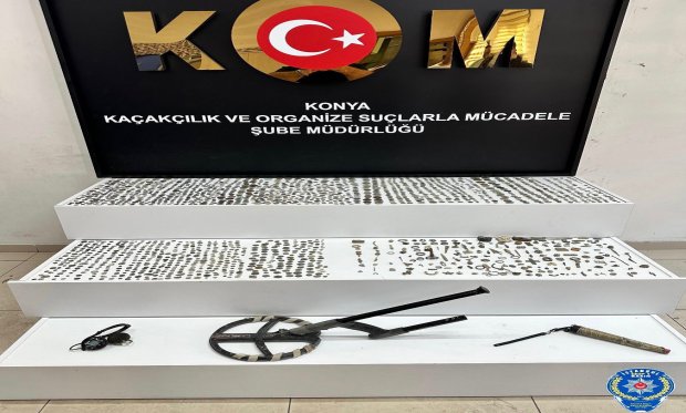 Konya KOM ekiplerinden tarihi eser operasyonu: 1 gözaltı!….
