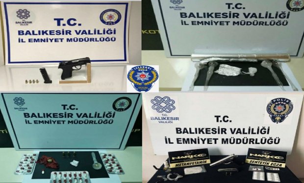 Balıkesir'de Uyuşturucu Ve Silah Ele Geçirildi...