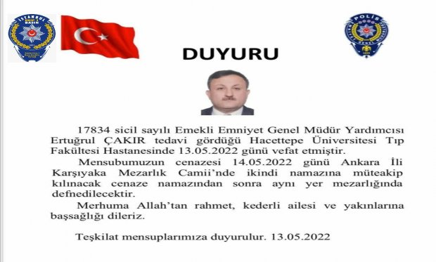 Emekli Emniyet Müdürü Vefat Etti...