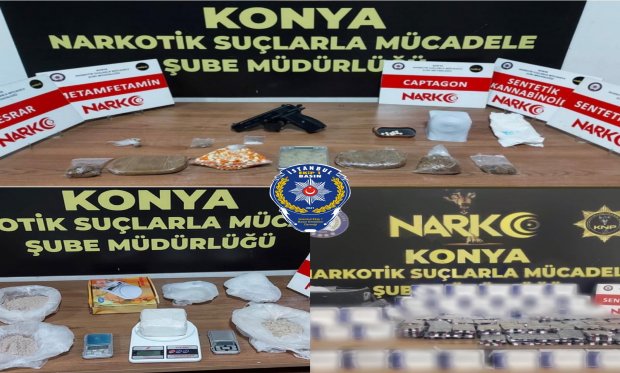 Konya narkotik polisinden uyuşturucu tacirlerine operasyon!