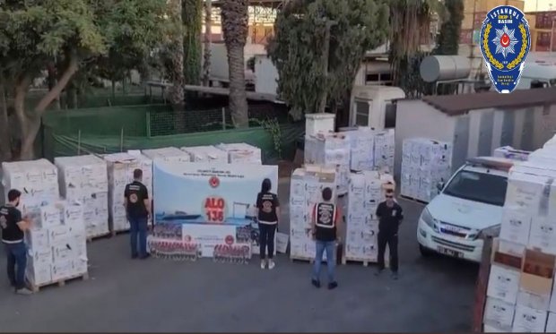 Mersin’de 86 Bin 245 şişe kaçak alkollü içkiye el konuldu...