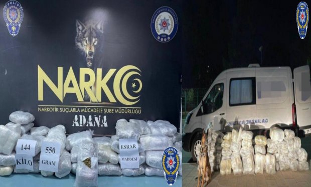 Adana’da cenaze aracından 144 kilo uyuşturucu çıktı...