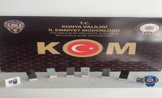 Konya’da kaçak cep telefonu operasyonu...