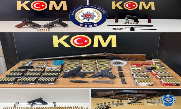 Muğla'da ruhsatsız silah operasyonu….