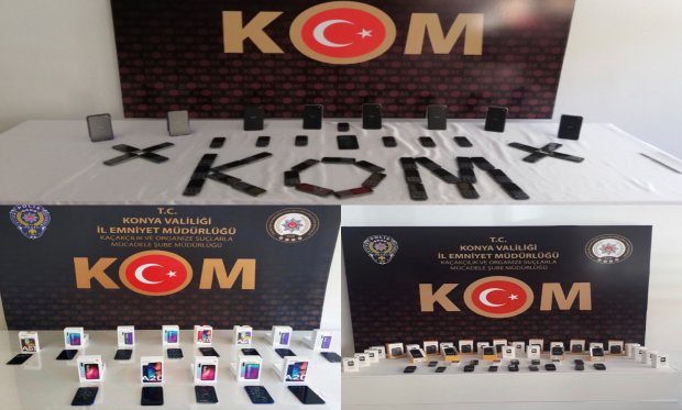 Konya polisinden kaçakçılık operasyonu: 278 cep telefonu ele geçirildi...