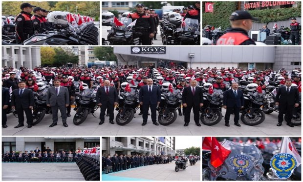 İstanbul'da yunus polislere 180 yeni motosiklet teslim edildi...