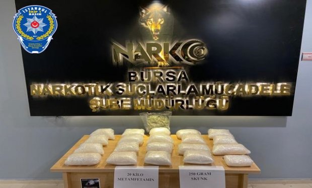 Bursa'da 20 kilogram uyuşturucu ele geçirildi...