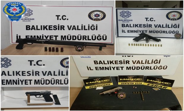 Balıkesir'de 'Huzur' operasyonlarında108 şahıs tutuklandı...