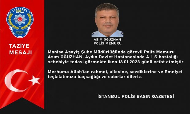 Manisa’da görevli olan polis Oğuzhan hayatını kaybetti...