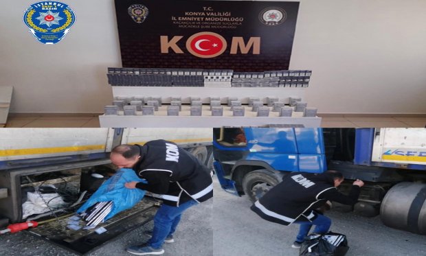 Konya polisinden kaçakçılık operasyonu...