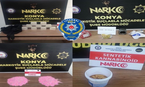 Konya polisinden zehir tacirlerine operasyon...