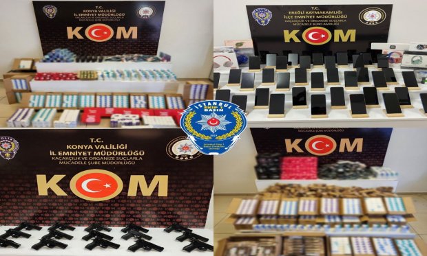 Konya polisinden 4 ilçede kaçakçılık operasyonu: 16 gözaltı...