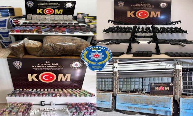 Konya polisinden kaçakçılara büyük darbe: 19 gözaltı! 