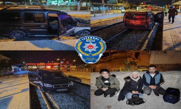 Konya’da polisin “DUR” ihtarına uymayan araçtan düzensiz göçmenler çıktı...