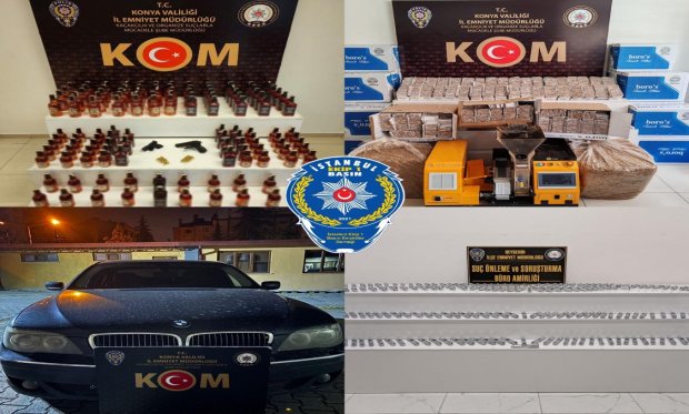 Konya polisinden kaçakçılara operasyon: 12 gözaltı...