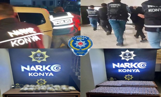 Konya polisinden narkotik operasyonu:7 gözaltı…