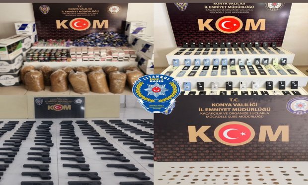 Konya polisinden dev kaçakçılık operasyonu: 21 kişi yakalandı…