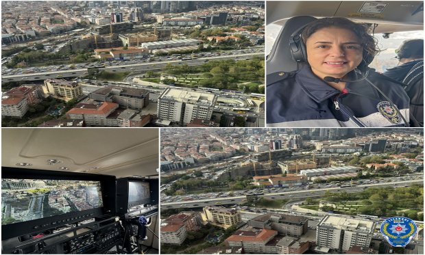 İstanbul'da polis ekiplerinin okul çevrelerinde gerçekleştirdiği denetim havadan kontrol edildi…