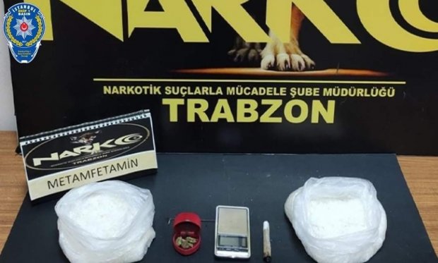 Trabzon'da 983 gram metamfetamin ele geçirildi...