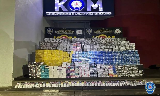 Adana’da kaçak sigara operasyonu: 16 bin paket ele geçirildi….