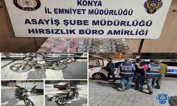Konya’da kameraya el sallayan hırsız bir saatte yakalandı…