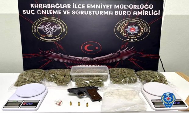 İzmir polisinden uyuşturucu operasyonu….