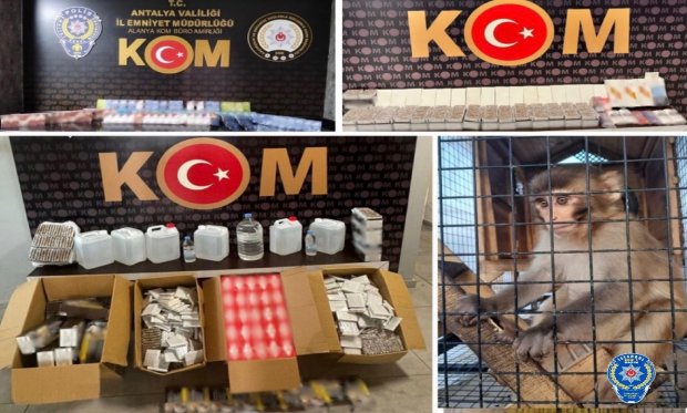 Antalya polisinden kaçakçılık operasyonları…